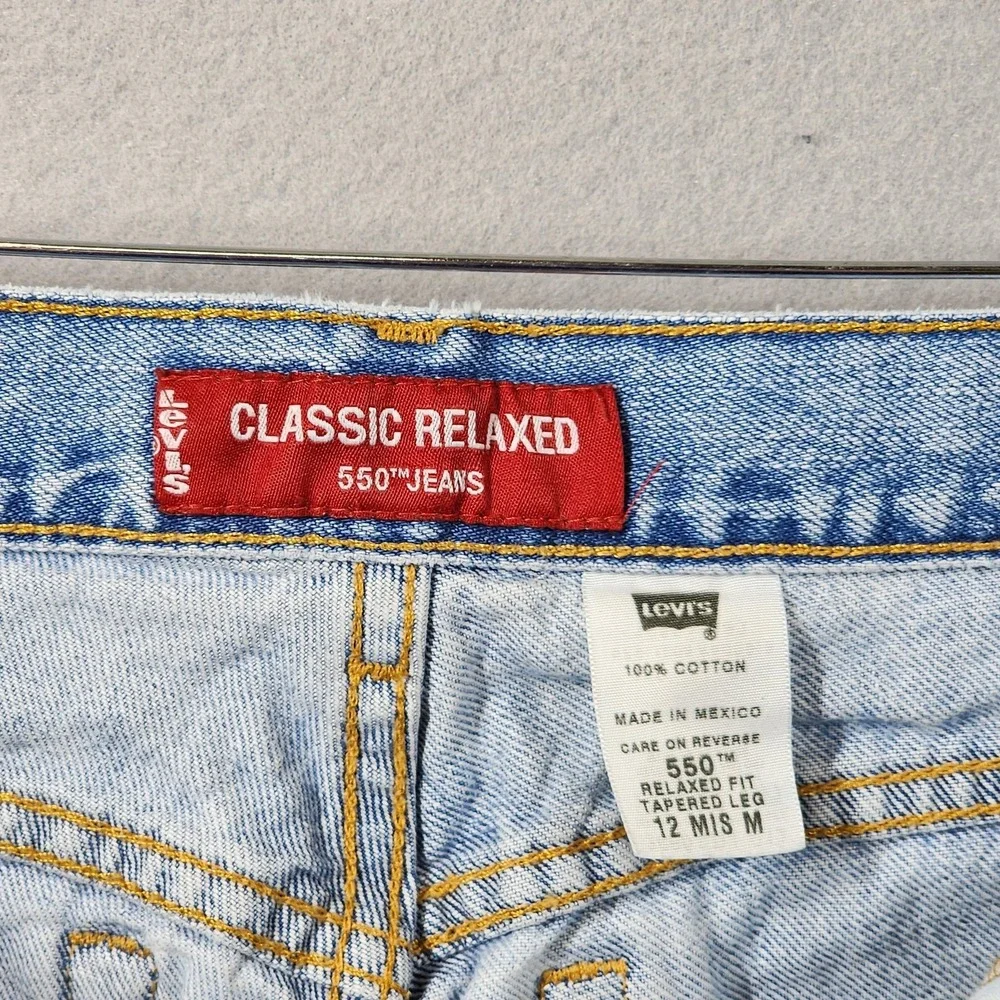 Vintage Levis 550 Relaxed Fit Tapered Leg‎ Mom Jeans Size 12 High Rise Denim 90s